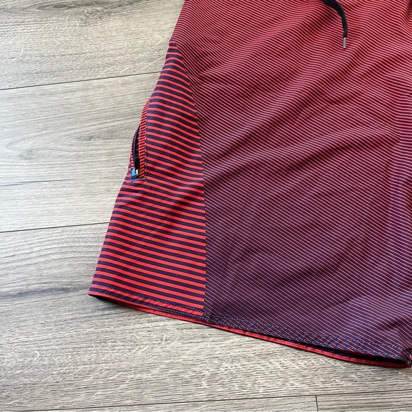 BlackWave Mens Red Blue Swim Trunks Board Shorts Size 40 - Picture 3 of 10